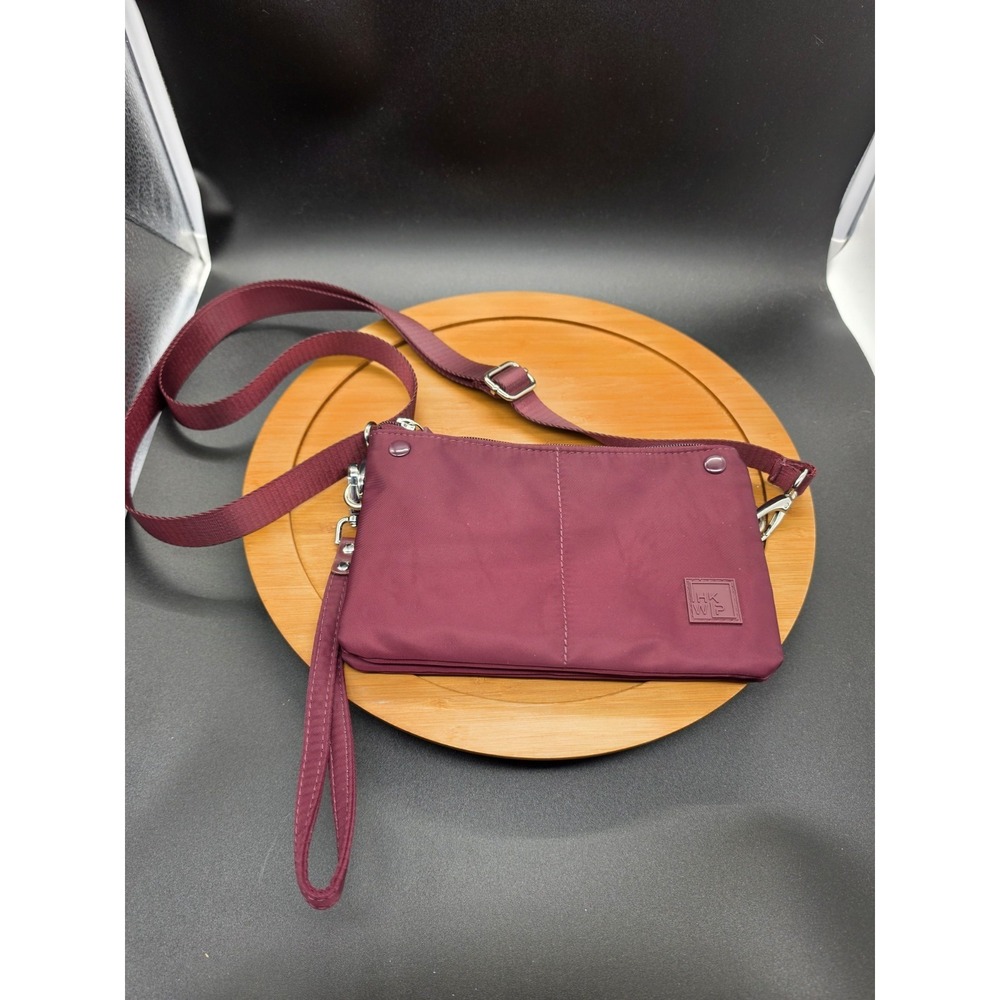 IHKWIP Be Bold RFID Wristlet With Crossbody‎ Strap Burgundy
